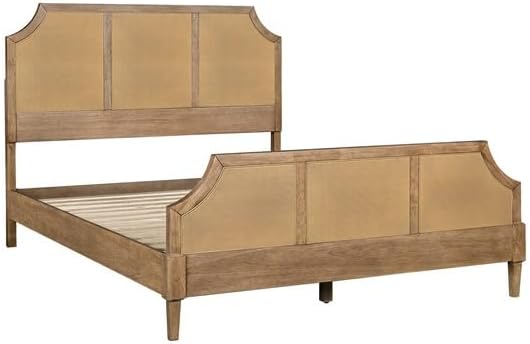 Woven Cane Queen Platform Bed