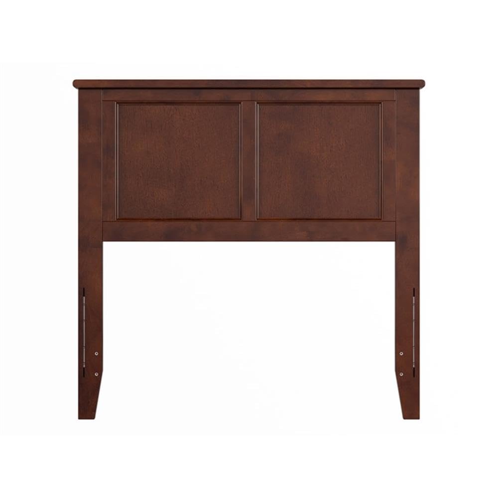 Pemberly Row King Wood Panel Headboard, Walnut Finish, Solid Hardwood Construction, 80.75 in x 50 in, Classic Design for Bedroom Use, Fits Standard Metal Bed Frames
