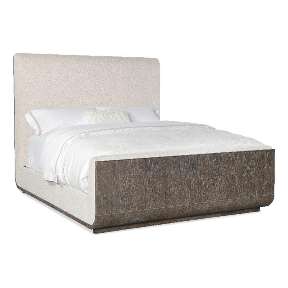 Hooker Furniture Modern Mood Queen Beige Fabric Upholstered Panel Bed