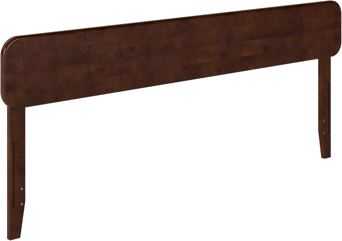 AFI, Florence Adjustable Modern Round King Solid Wood Headboard, Walnut