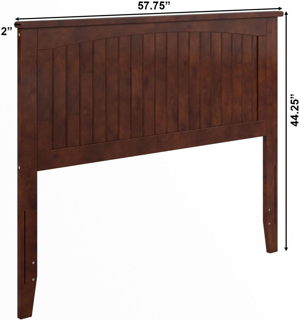 AFI, Nantucket Full Solid Wood Panel Headboard, Walnut