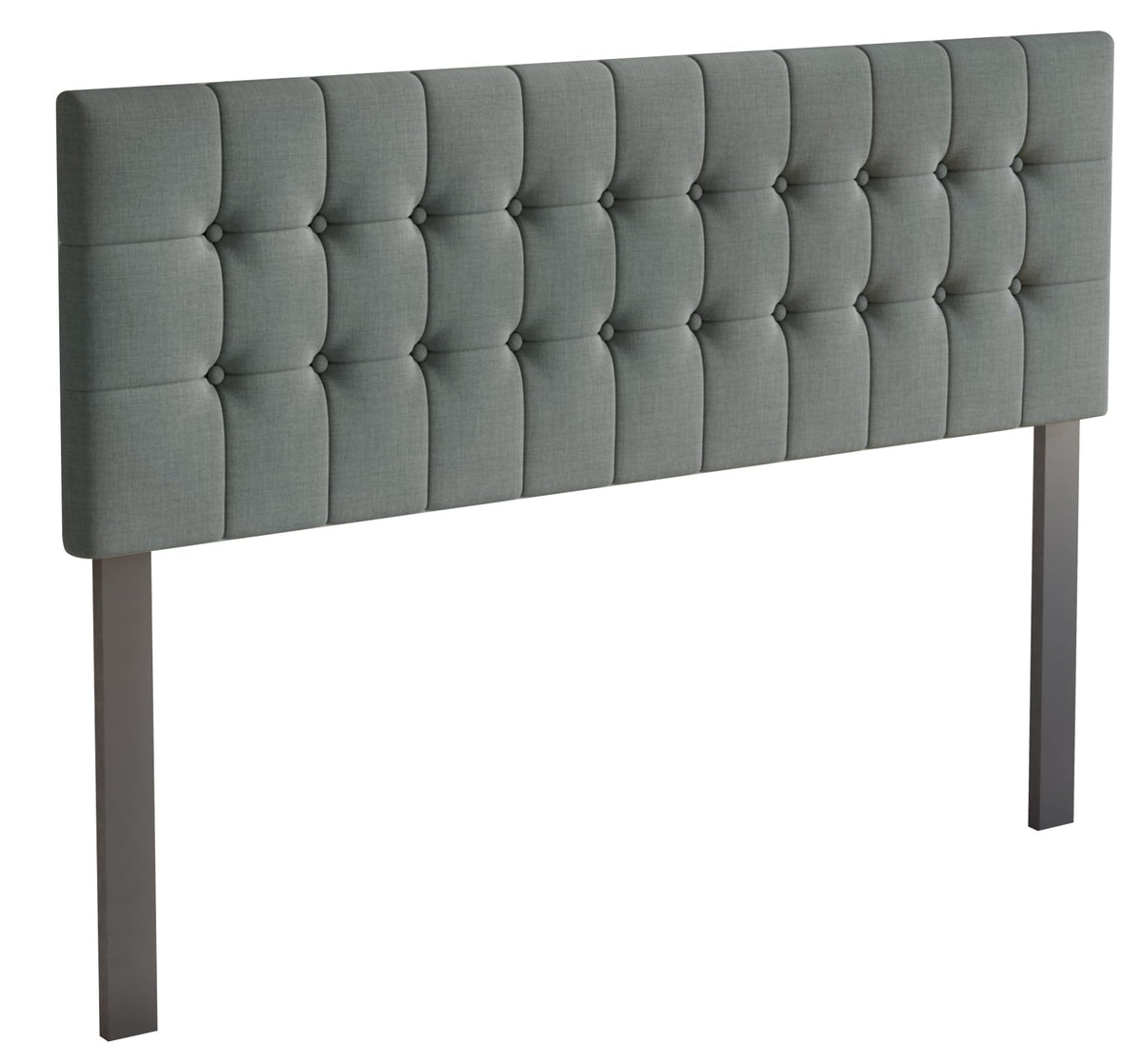 Full Button Tufted Linen Upholstered Adjustable Headboard, Black