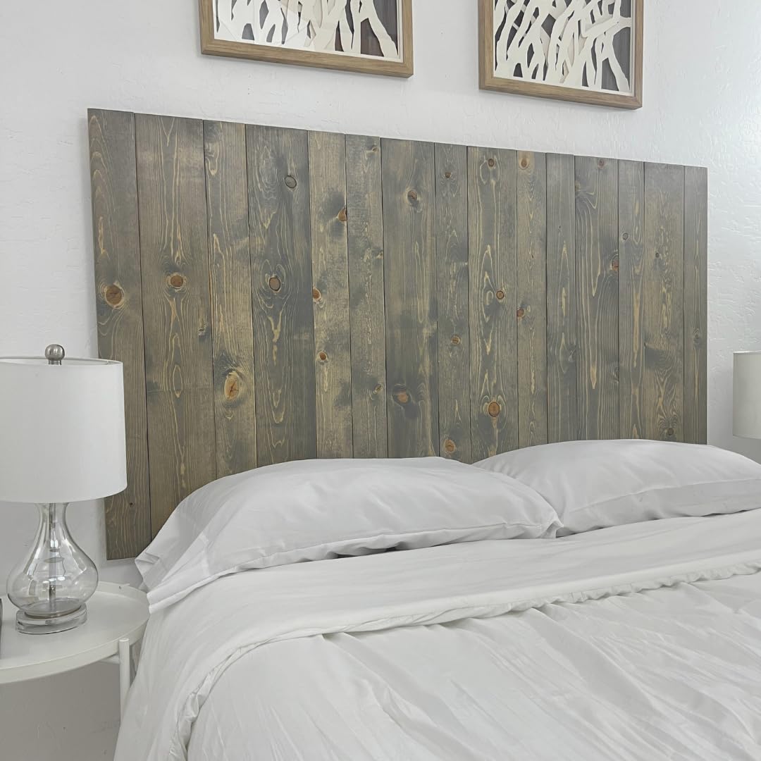 Barn Walls Queen Headboard - Blue Powderwash Multi-Tonal Solid Wood Panels