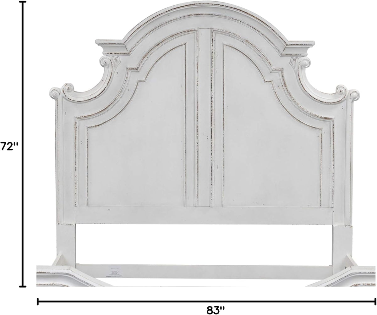 Liberty Furniture Magnolia Manor King Panel Headboard Antique White Finish