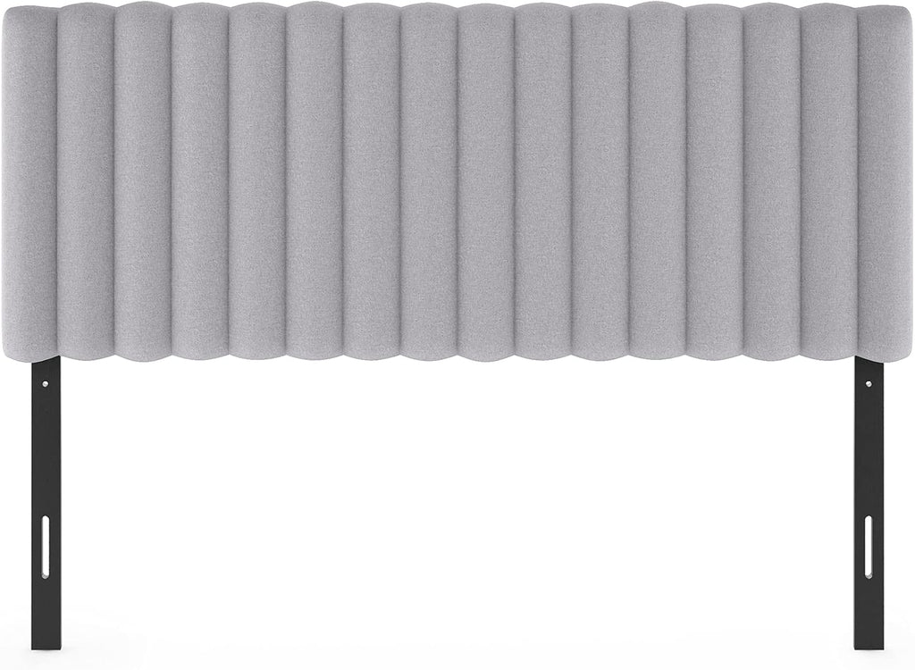 Furinno Roanne Upholstered Tufted Headboard, Glacier, Full