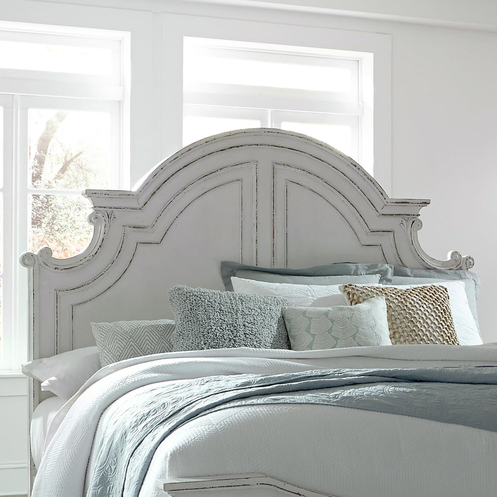 Liberty Furniture Magnolia Manor King Panel Headboard Antique White Finish