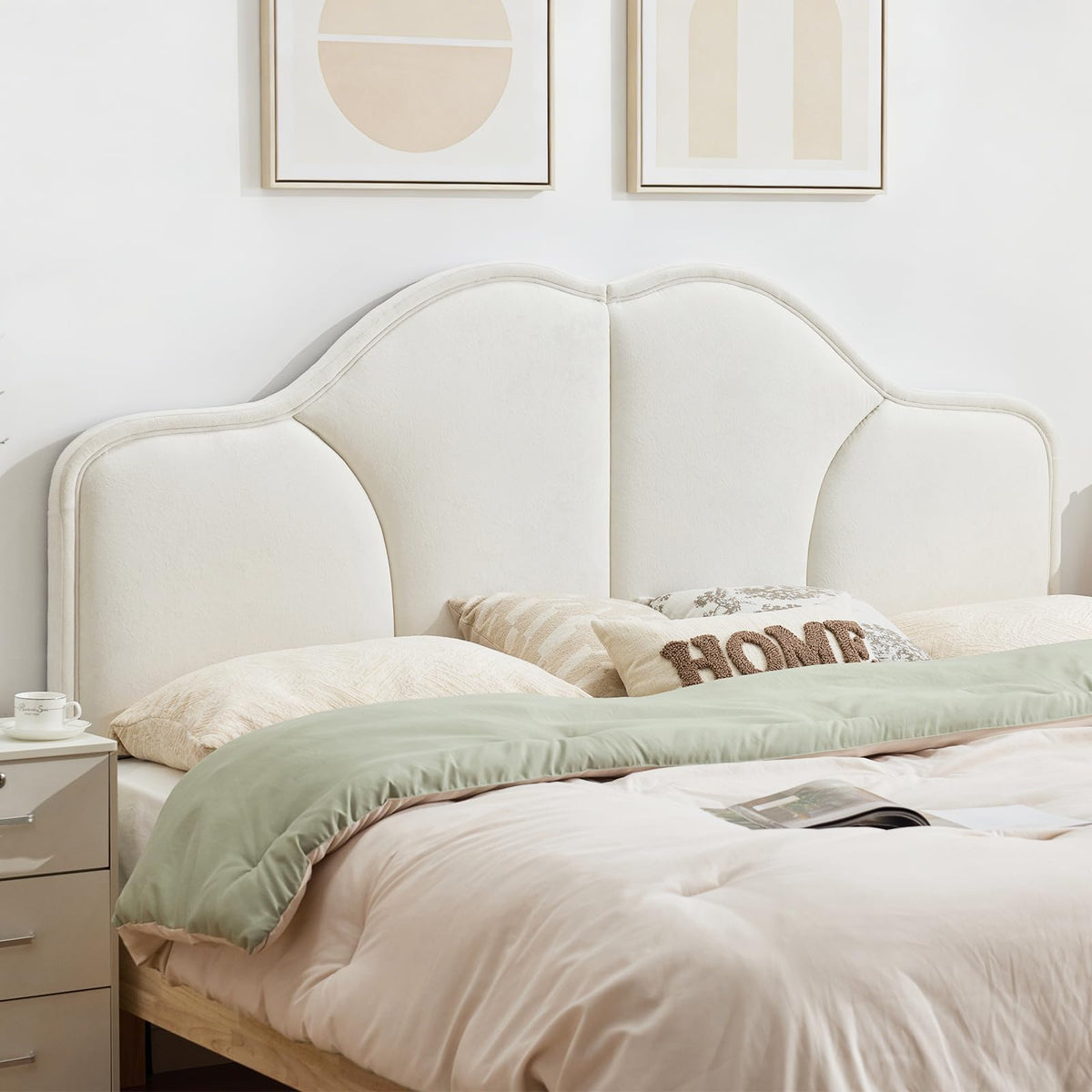 Queen Size Headboard Only Upgraded One-Piece Upholstered Headboard