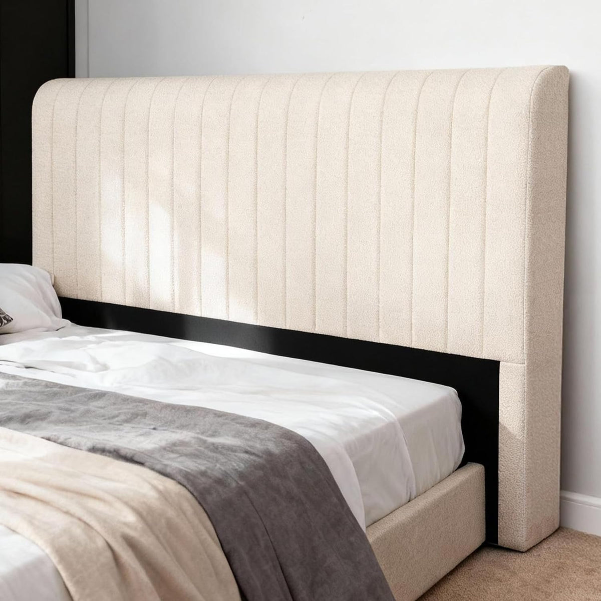 Universal Chenille Boneless Queen Headboard, No Assembly Required