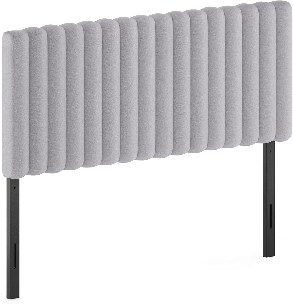 Furinno Roanne Upholstered Tufted Headboard, Glacier, Full