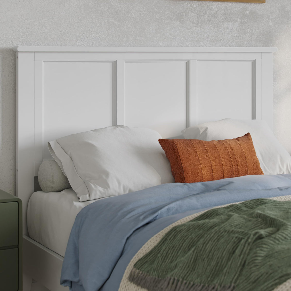 AFI, Madison King Solid Wood Panel Headboard, Walnut