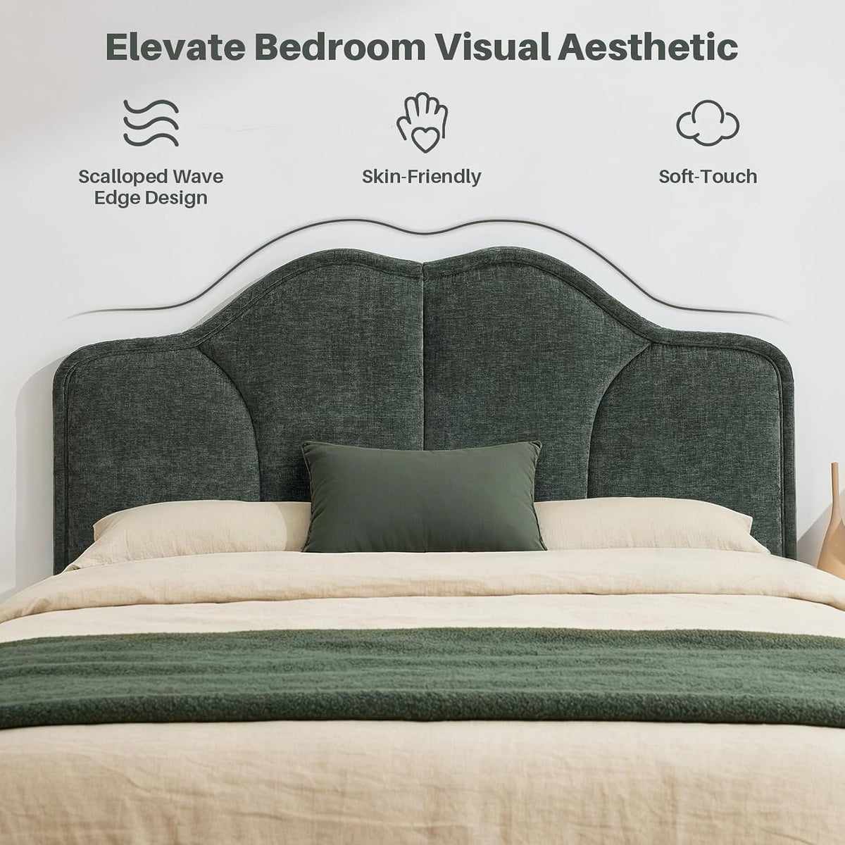 Queen Size Headboard Only Upgraded One-Piece Upholstered Headboard