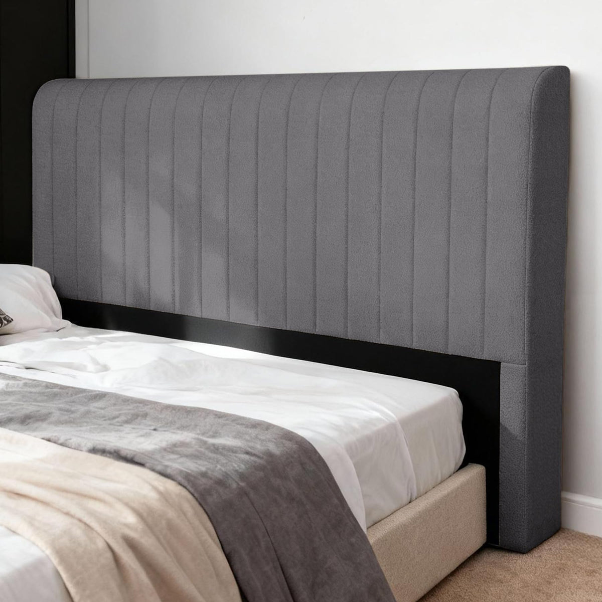 Universal Chenille Boneless Queen Headboard, No Assembly Required