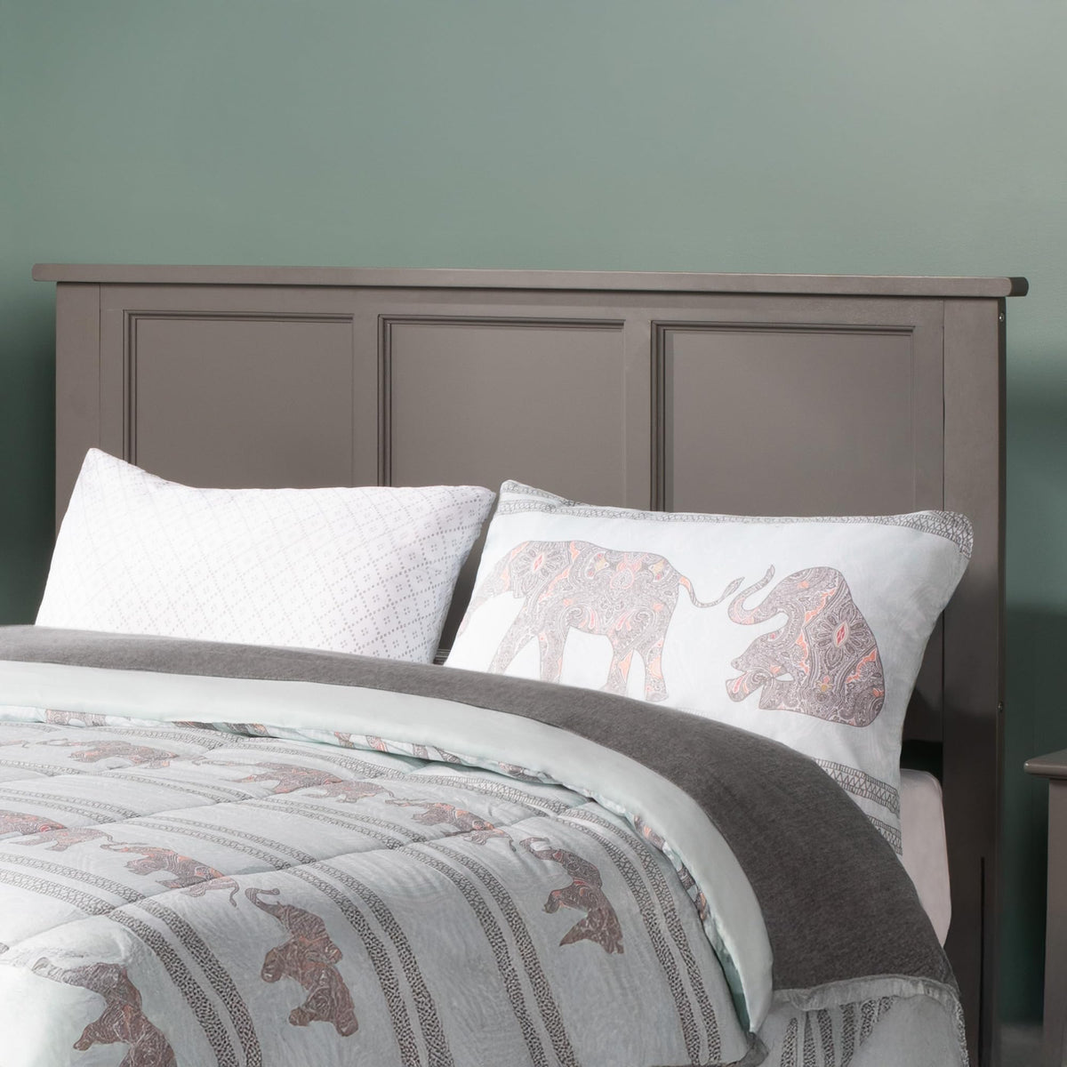 AFI, Madison King Solid Wood Panel Headboard, Walnut