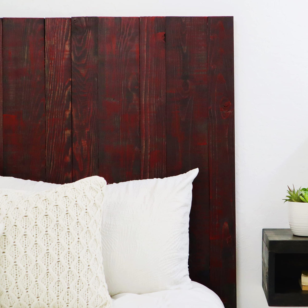 Barn Walls Queen Headboard - Blue Powderwash Multi-Tonal Solid Wood Panels