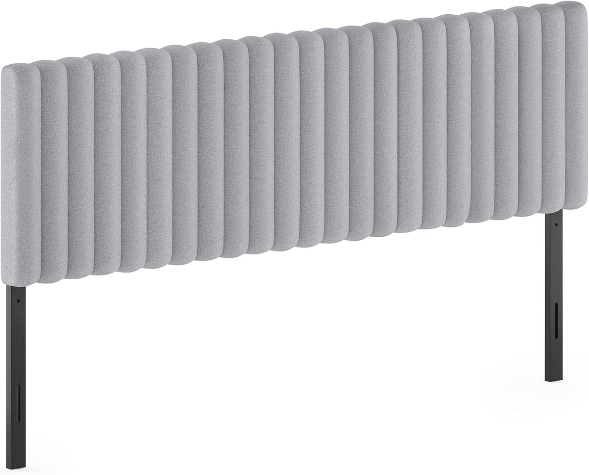 Furinno Roanne Upholstered Tufted Headboard, Glacier, Full