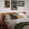 AFI, Orlando Full Adjustable Modern Wood Panel Headboard, Light Toffee