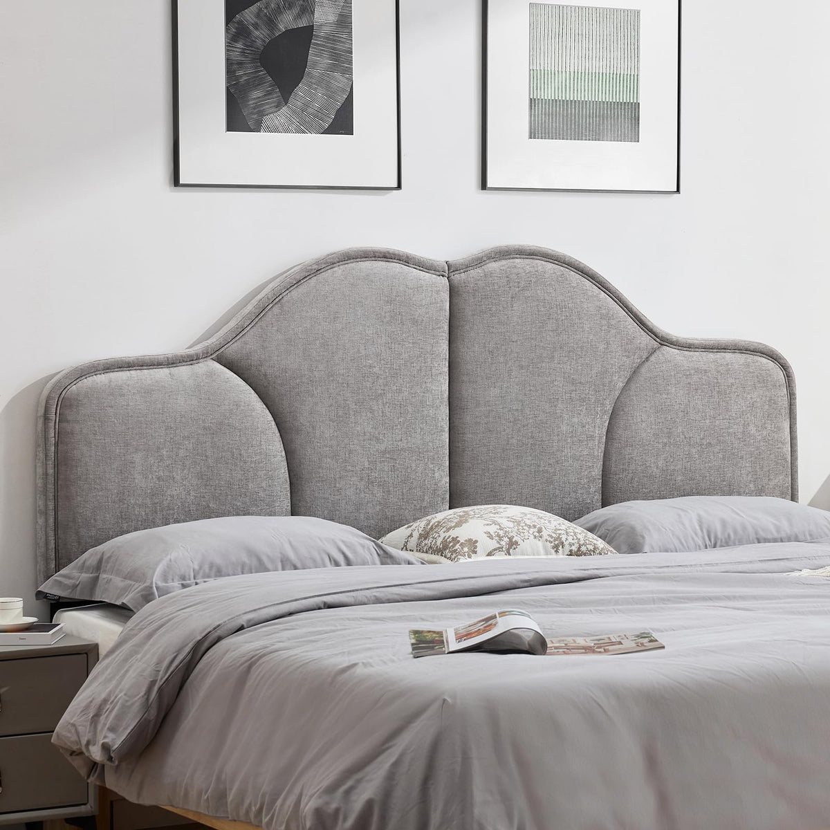 Queen Size Headboard Only Upgraded One-Piece Upholstered Headboard