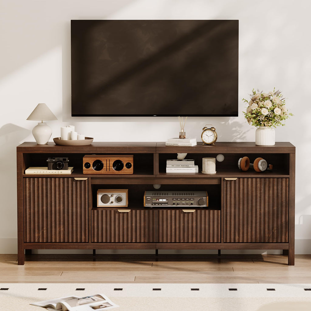 Garvee Fluted TV Stand for 65/75 inches TVs