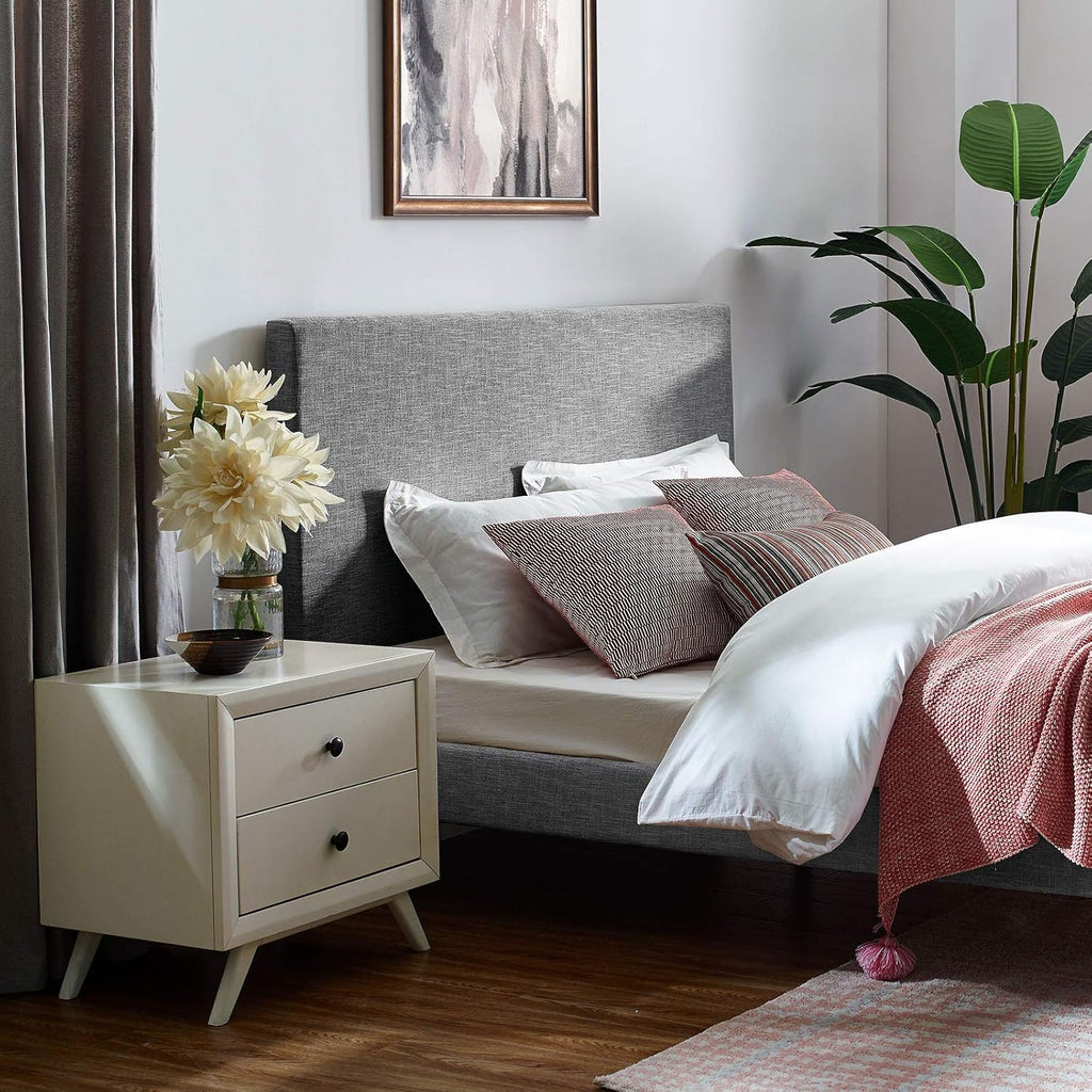 Modway Taylor Full/Queen Upholstered Linen Fabric Headboard, Beige
