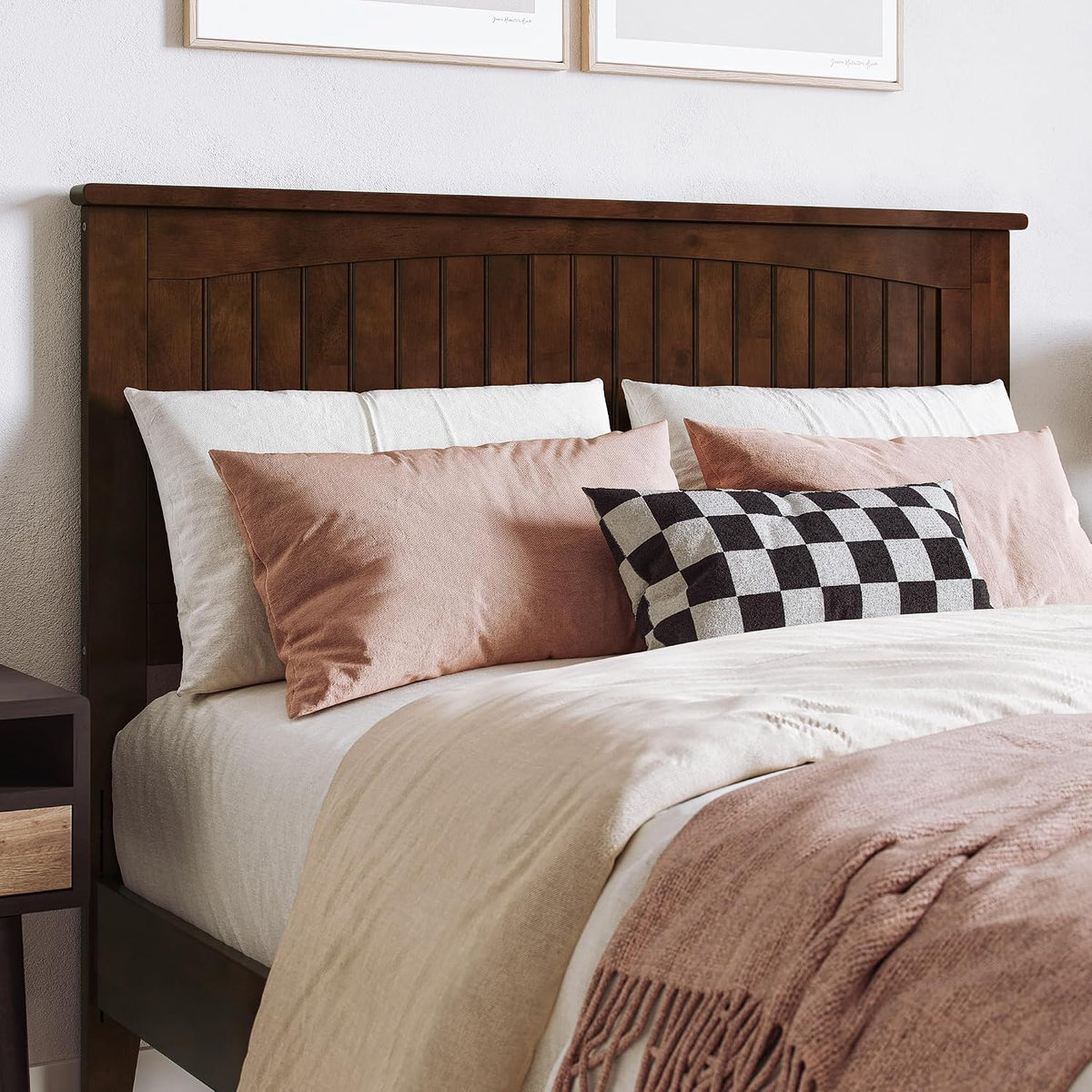 AFI, Nantucket Full Solid Wood Panel Headboard, Walnut
