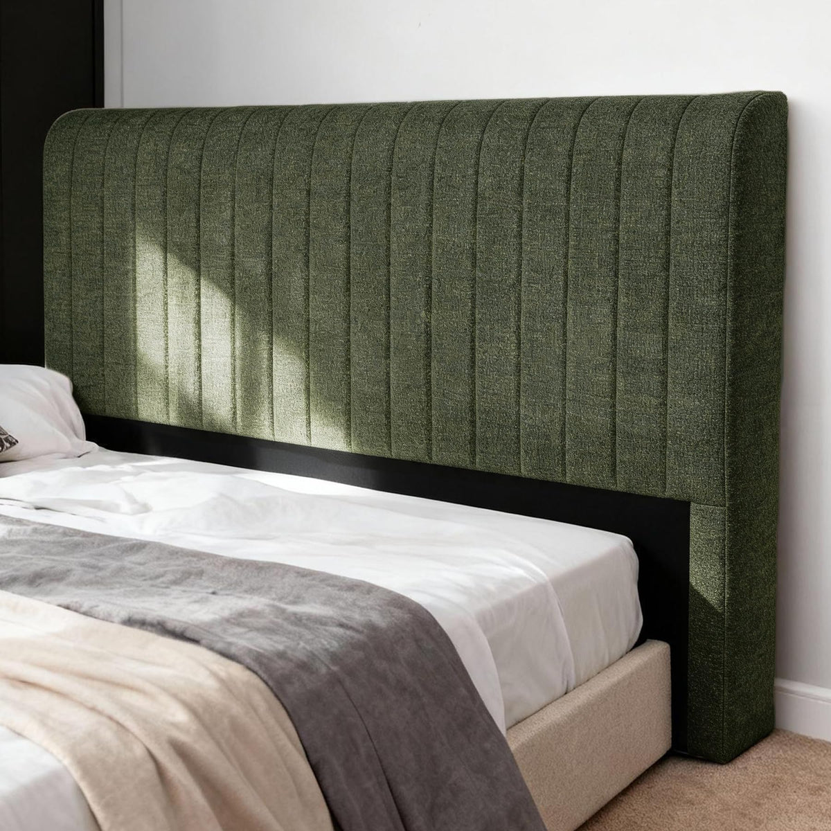 Universal Chenille Boneless Queen Headboard, No Assembly Required