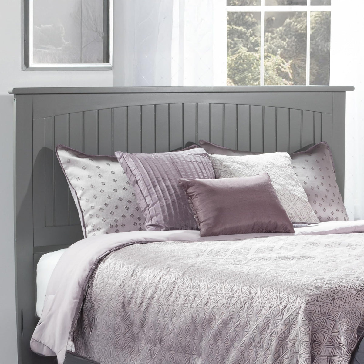 AFI, Nantucket Full Solid Wood Panel Headboard, Walnut
