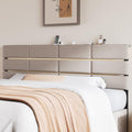 King/Cal King Size Headboard with Charging Station & Lights, Dark Grey