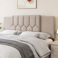 Upholstered Headboard Full/Queen/King Size，Adjustable Height & Width, Black