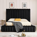Woodpecker's Inc Avalon Velvet Upholstered Luxurious Platform Bed