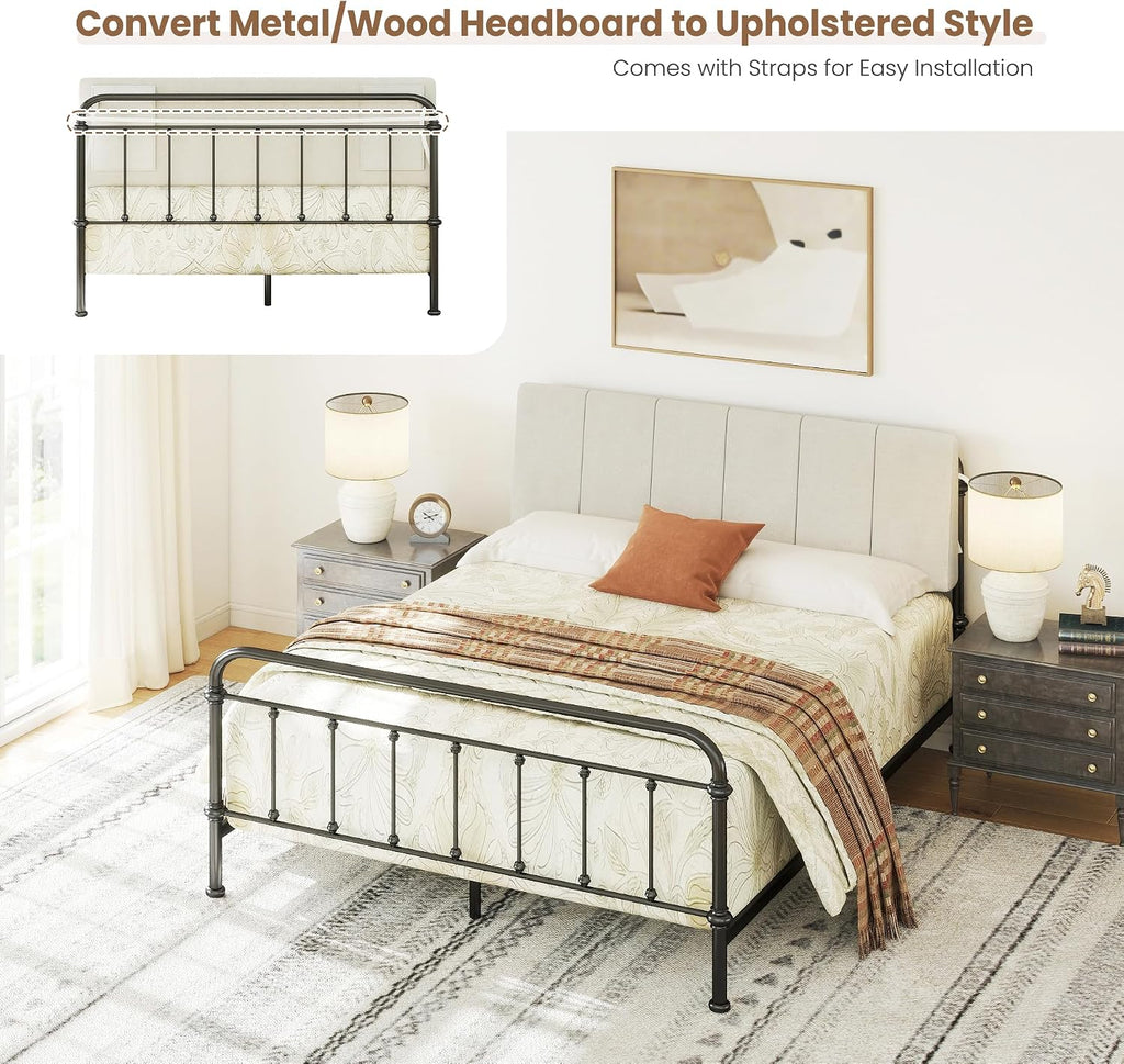 Queen Size Headboard Only-No Assembly Required, Beige