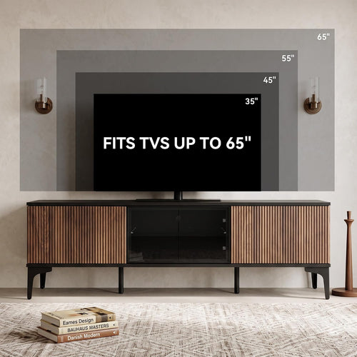 55" Mid Century Modern TV Stand for TVs up to 65", Entertainment Center