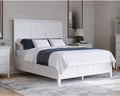 Modus Furniture Solid Wood Three Panel Bed, King (U.S. Standard), Grace - Snowfall White