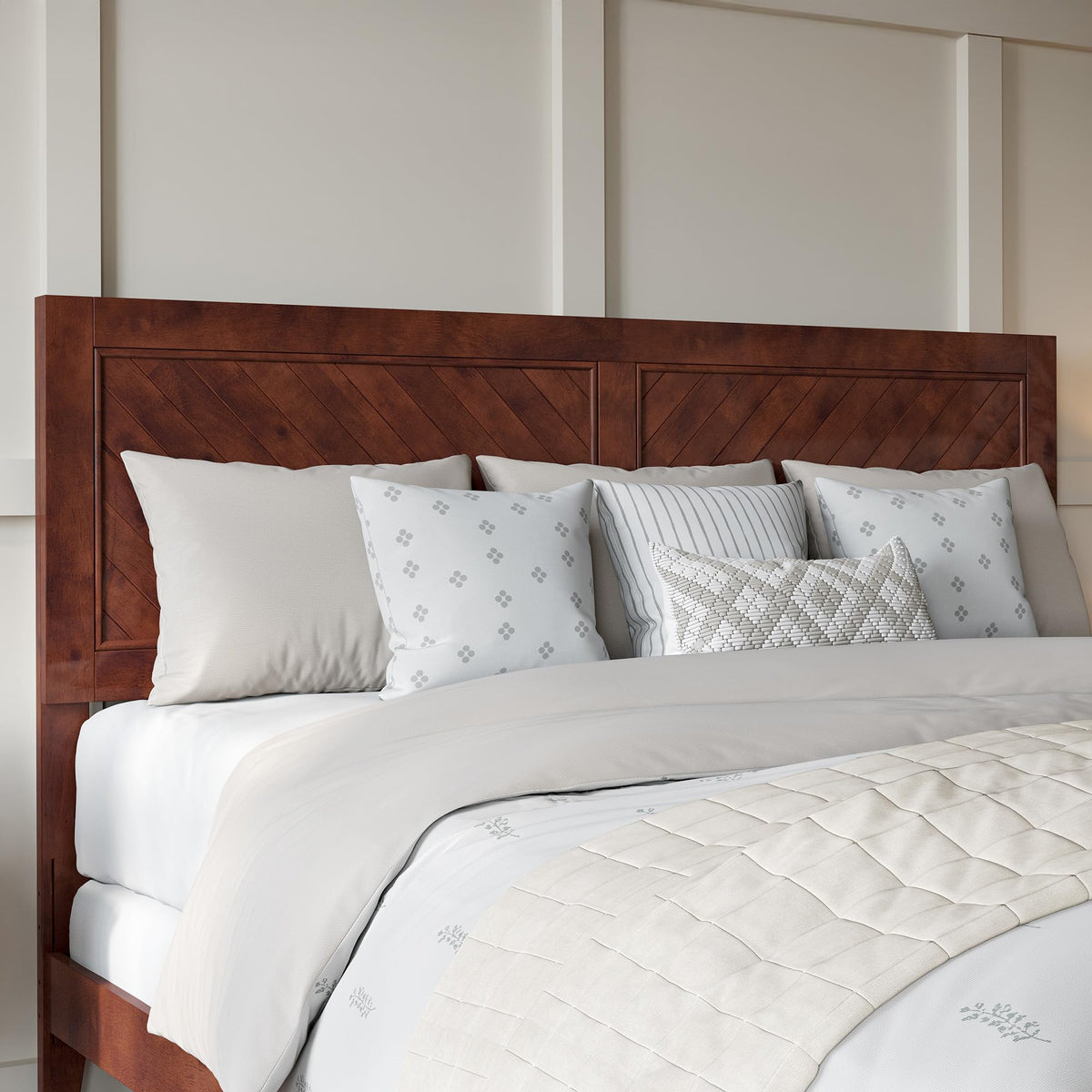 AFI, Canyon Queen Solid Wood Rustic Farmhouse Headboard, Barnwood