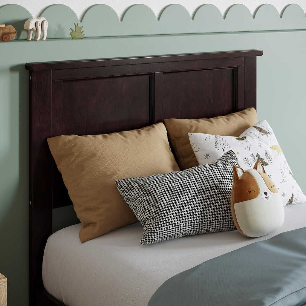 AFI, Madison King Solid Wood Panel Headboard, Walnut