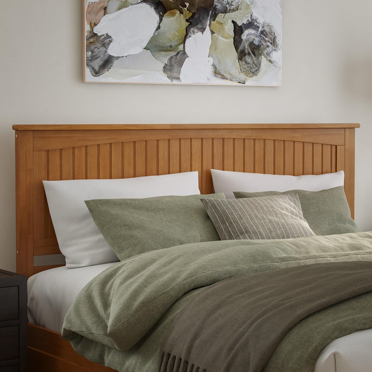 AFI, Nantucket Full Solid Wood Panel Headboard, Walnut