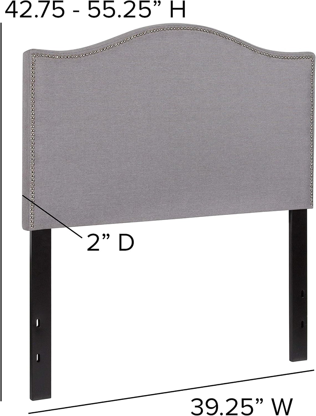 EMMA + OLIVER Twin Upholstered Headboard