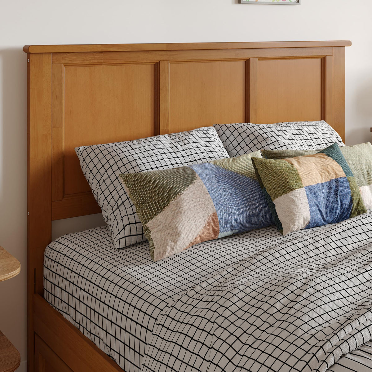 AFI, Madison King Solid Wood Panel Headboard, Walnut